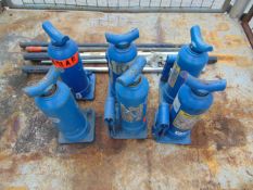 6 x Weber 3 tone Vehicle Hydraulic Jacks