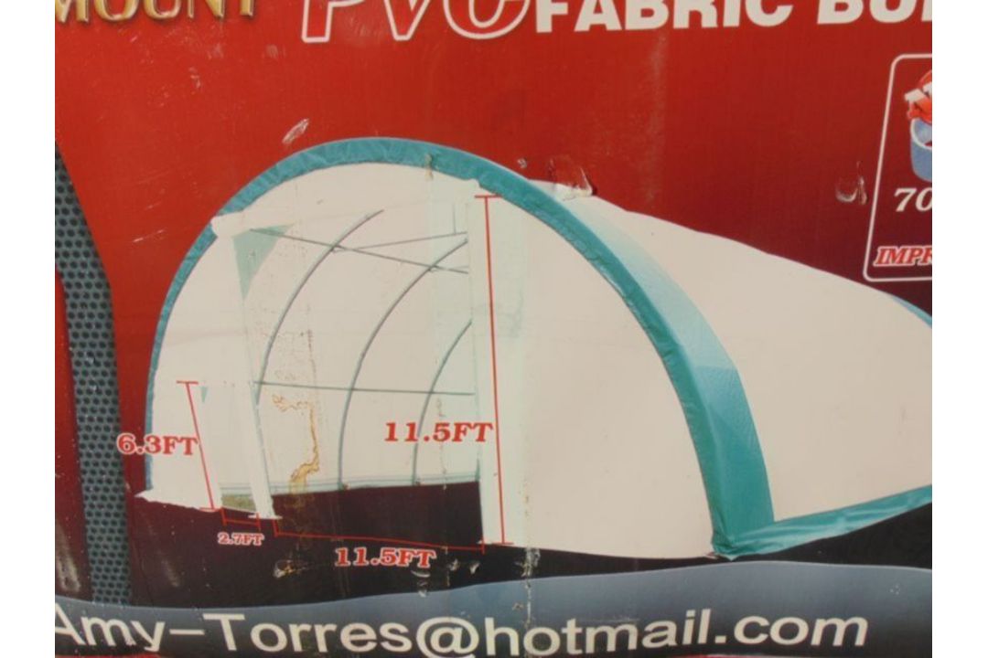 Heavy Duty Storage Shelter 30'W x 85'L x 15' H P/No 308515R - Image 3 of 6