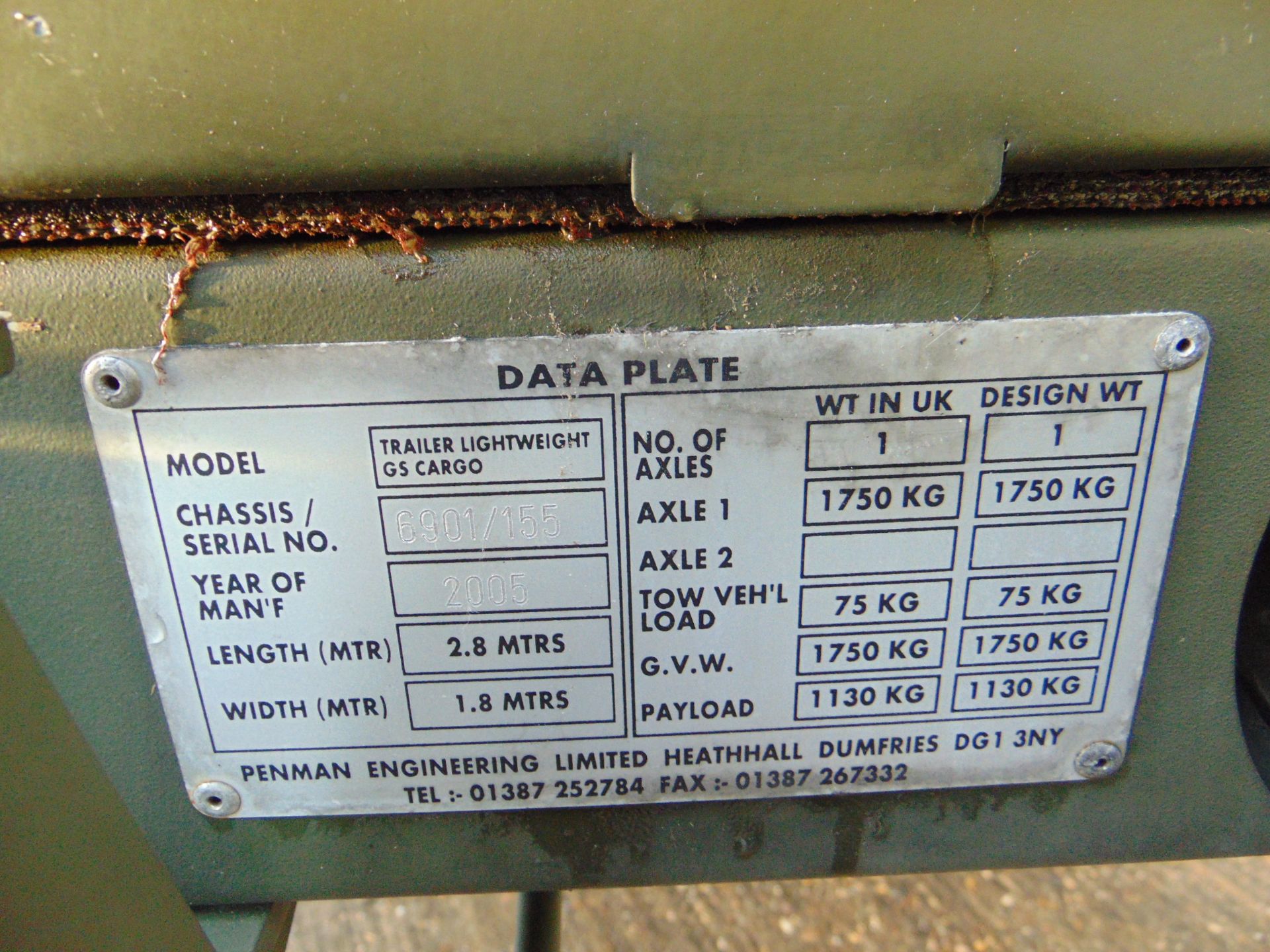 UK MoD Reserve Stock Penman Trailer GS Light Weight Cargo Land Rover - Image 31 of 96