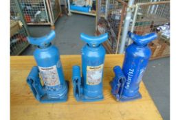3x Weber 3 ton Hydraulic Jacks