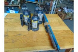 5 x Weber 3 ton Hydraulic Jacks