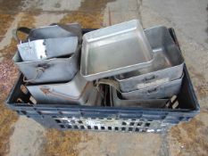 Qty of British Army Aluminium Cooking / MessTins & Trays