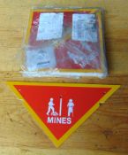 20 x Unissued British Army Mine Field Signs
