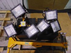 Clark Triple Light Units C/W Telescopic Mast & Tripod Stand.