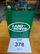 Hand-Painted Rectangular Land Rover Green Oil Can W/ Brass Screw Cap