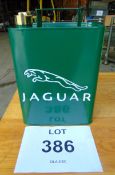 Hand-Painted Rectangular Jaguar Green Oil Can W/ Brass Screw Cap