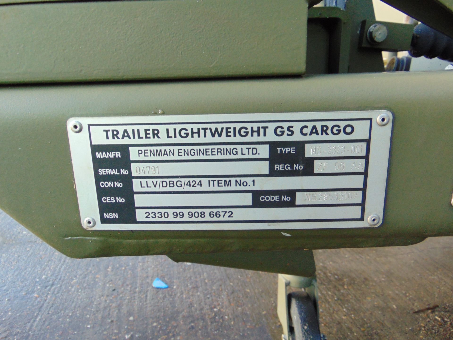 UK MoD Reserve Stock Penman Trailer GS Light Weight Cargo Land Rover - Image 33 of 96