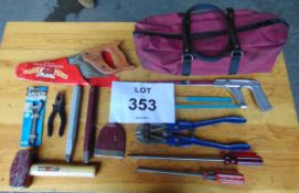 Tool bag and Various Tools - Unissued Condition