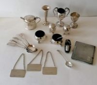A set of five silver fiddle pattern Exeter silver teaspoons by Josiah Williams & Co., 1876