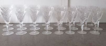 Three suites of Waterford Crystal cut-glass Templemore range