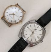 A Tissot Seastar Seven manual wristwatch with champagne dial, baton markers, sweeping seconds hand
