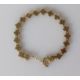 A 9ct gold bracelet with diamond and garnet floral design, hallmarked, 15.5 cm, 20g - Image 3 of 3