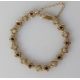 A 9ct gold bracelet with diamond and garnet floral design, hallmarked, 15.5 cm, 20g - Image 2 of 3