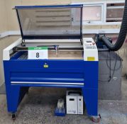 A CTR TMX90 CO2 80W Mobile Sheet Glass Laser Etching Machine, Serial No. 222-222-DB (Year 2017),