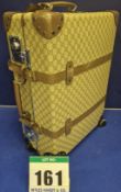 A GLOBE-TROTTER x GUCCI 2018 Medium Suitcase, part of the Epilogue Collection with Double G Monogram