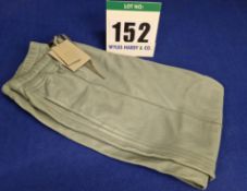 A Pair of TOM FORD Perforated Leather Joggers in Blue/Green with Elasticated Drawstring Wait and