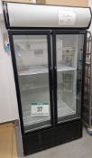 A TEFCOLD Model FSC1000H Twin Door Display Refrigerator