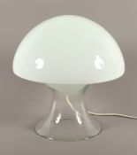 TISCHLAMPE, farbloses sowie Milchglas, einflammig, H 39, MURANO, um 1960/70 