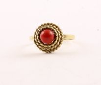 KORALLRING, 333/ooo Gelbgold, RG 54, 2,4g 