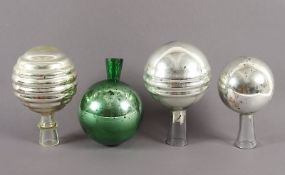 Vier historische Christbaumkugeln, 1.H.19.Jh.