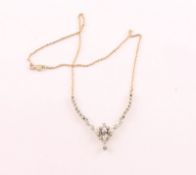 Collier, 333/ooo RG+Silber, Diam., 5,1g