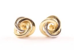 Paar Ohrstecker, 585/ooo GG/WG, Dm 1,4, 2,5g