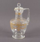 Kleine Deckelkaraffe, Glas, um 1900