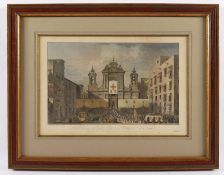 NEAPEL, kolorierter Kupferstich, um 1790, R.