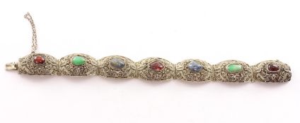 Armband, Silber, Edelsteine, China