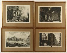 Piranesi, 4 Stück, gerahmt
