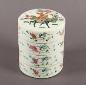 Stapeldose, Porzellan, famille rose, CHINA, 19.Jh.