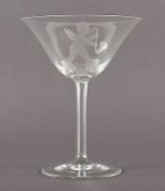 CHAMPAGNERSCHALE, Glas, deutsch, um 1910