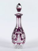Karaffe, Glas, überfangen, BÖHMEN