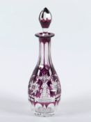 Karaffe, Glas, überfangen, BÖHMEN