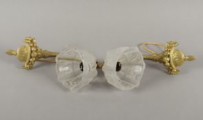 Paar Wandlampen, Lorrain, 1920