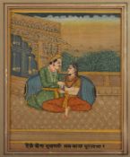Indische Miniatur, gerahmt, 20.Jh.