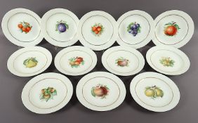 Satz von zwölf Desserttellern, Augarten, Wien, 20.Jh.