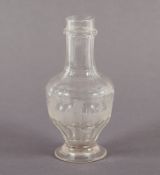 Rokoko Mundfläschchen, Glas, SCHLESIEN, um 1740