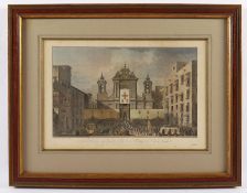 NEAPEL, kolorierter Kupferstich, um 1790, R.
