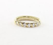 BANDRING, 585/ooo Gelbgold, besetzt mit Brillanten von zusammen ca. 0,49 ct., RG 53, 4,4g
