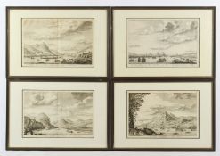 4 Rheinansichten Saakes, 18.Jh., R.