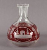 BÄDERFLASCHE, Böhmen, 1.H.19.Jh.