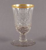 KLEINER POKAL, Glas, deutsch, A.19.Jh.