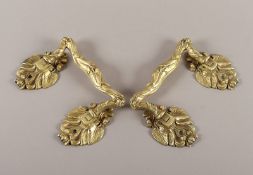 PAAR JUGENDSTIL-GRIFFE, L. Pinet, Frankreich, um 1900