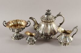 Biedermeier-Teekanne, 13lötig, DEUTSCH, um 1840