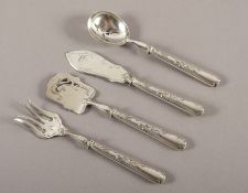 JUGENDSTIL-PETIT-FOUR-BESTECK, 800/ooo, FRANKREICH, um 1910