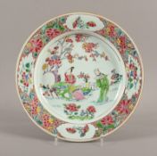 TELLER, Porzellan, famille rose, CHINA, 18.Jh.