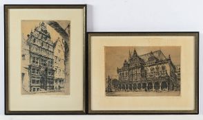 Zwei Radierungen, Bremen, R.