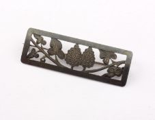 Jugendstil Brosche, 835/ooo Silber, A. FLIEGE, L 5,9, 6,4g
