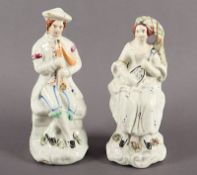 zwei Figuren, Porzellan, ENGLAND, 19.Jh.
